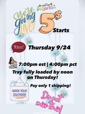 LIVE THURSDAY SEPTEMBER 24th @ 7:00pm Est | 4:00pm PCT | $5 STARTS | CU THERE!